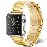 41 40 38mm metal bracelet for apple watch strap 42 44 45mm stainless steel strap for iwatch series 7 se 6 5 4 3 2 accessory gold