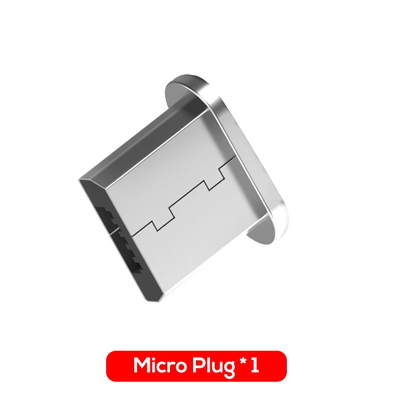 Micro Plug No Cable Магнитный кабель Micro USB TOPK F-Line и кабель usb type-C для синхронизации данных, светодиодный кабель с нейлоновой оплеткой и магнитным индикатором для зарядного устройства USB C - Цвет: Micro Plug No Cable