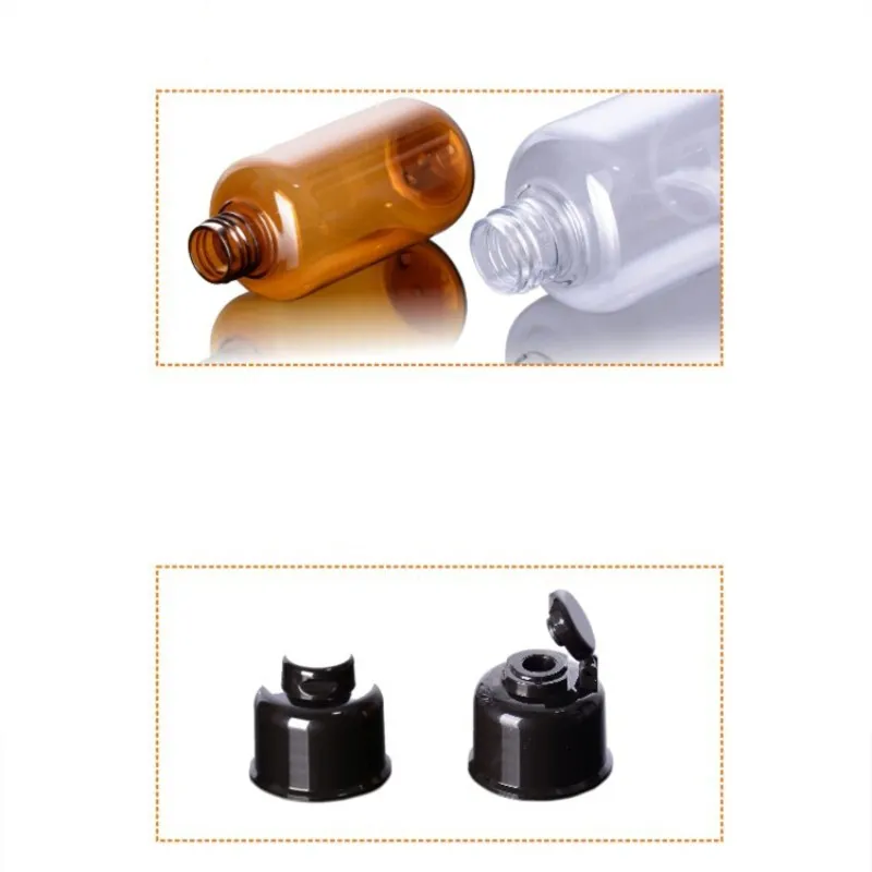 1pc 100/200/300ml Empty Cosmetics Container Acrylic Refillable Bottles Flip Cap Bottle for Skin Care Cream Shampoo Lotion Makeup | Красота и
