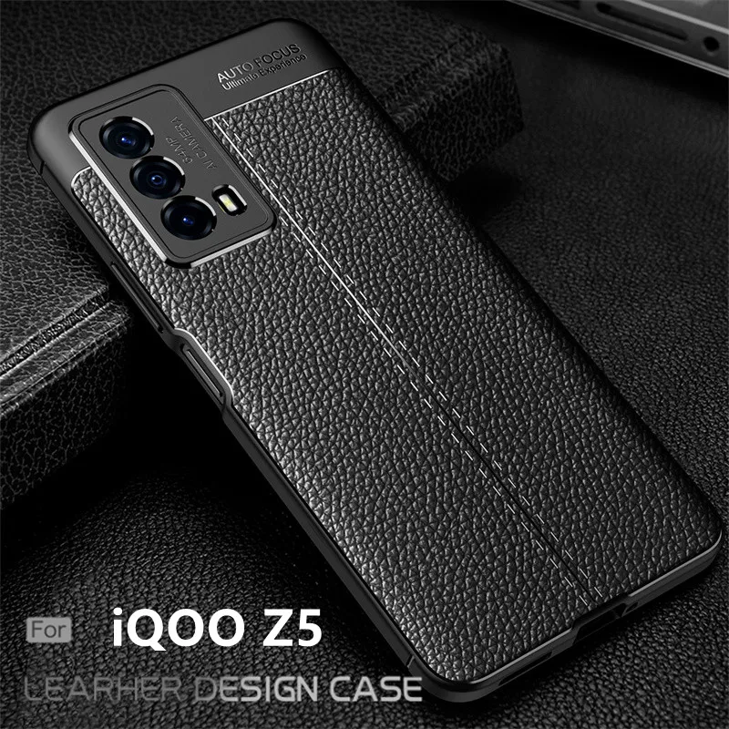 

For Cover iQOO Z5 Case For Vivo iQOO Z5 Capas Coque Back Shockproof Phone Bumper Soft TPU Leather For Fundas Vivo iQOO Z5 Cover