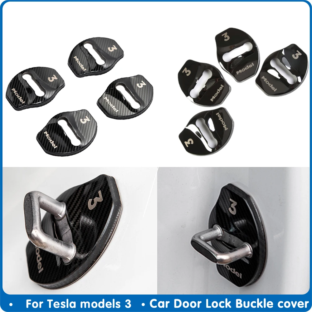 Пряжка для автомобильного дверного замка Model3 наклейки на автомобиль tesla model 3