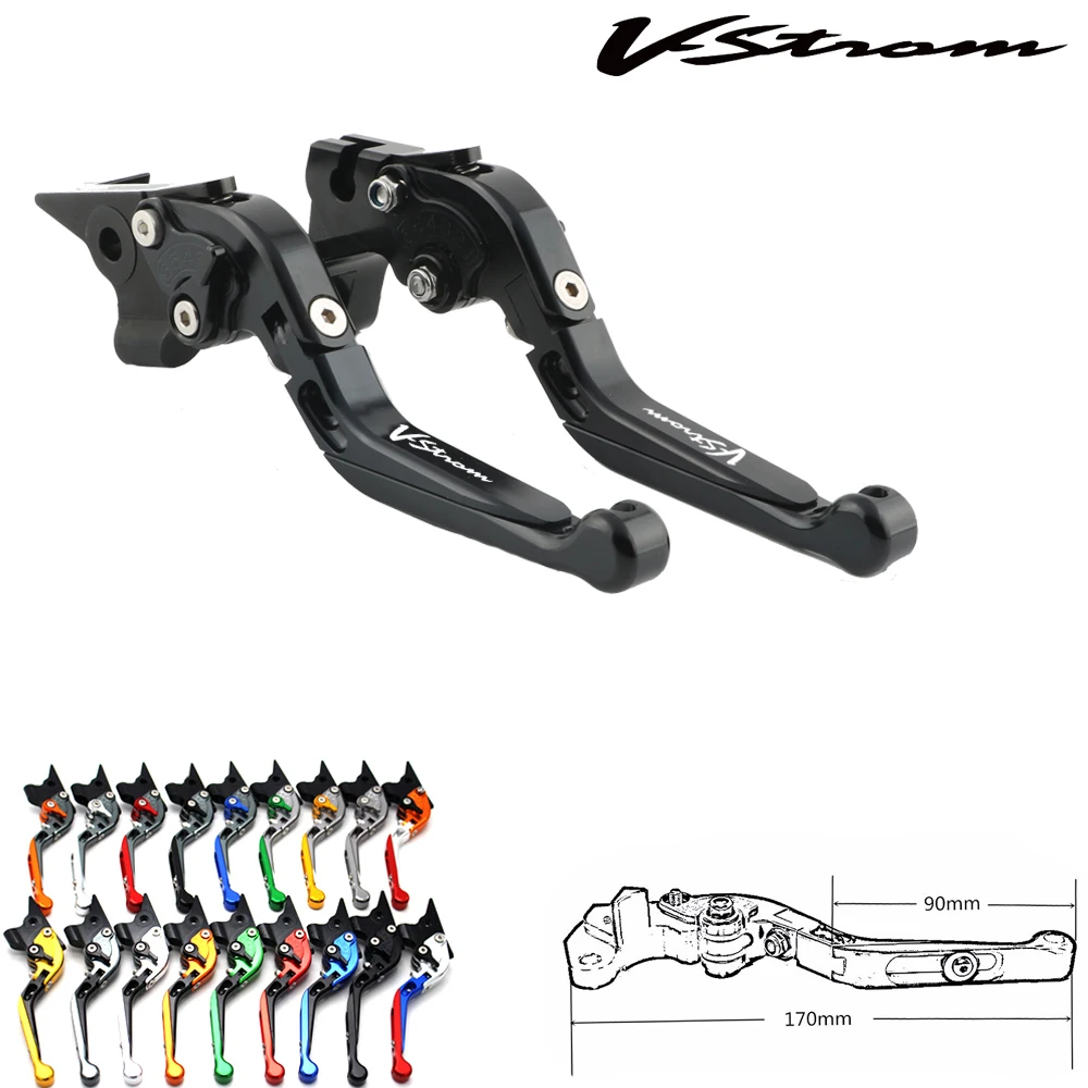 Рычаг сцепления тормоза с логотипом CNC для Suzuki DL650 V-STROM DL 650 vстрома 2011-2018 2012 2013 2014 2015