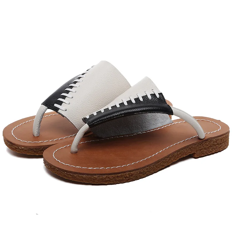 

YourSeason Summer Flip Flops Women Shoes Genuine Leather 2020 New Sewing Flat With Ladies Slippers Mixed Colors