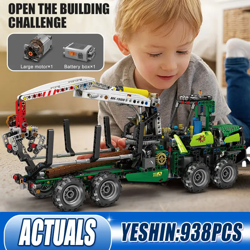 

Форма KING 19006 мотоциклическая Механическая пневматическая машина для леса модель грузовика строительные блоки Обучающие игрушки для детей ...