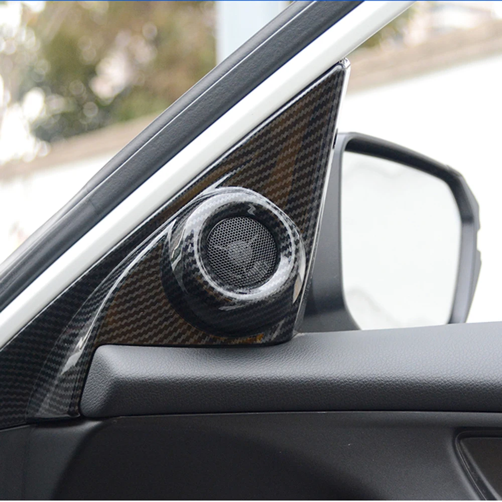 2 шт./компл. углеродное волокно внутренняя дверь А столб твитер рамка