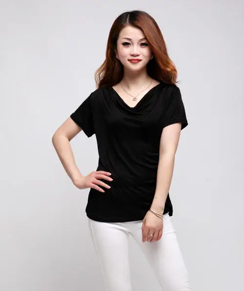 

2019 T Shirt Women Clothes Fashion Tee Top Fashion Blue Cotton Ladies Tee Shirt