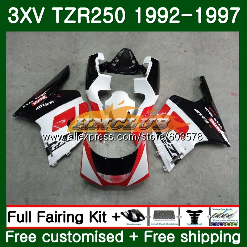 

3XV For YAMAHA TZR-250 TZR250 1992 1993 1994 1995 1996 1997 Red White 122CL.10 TZR250RR RR TZR 250 92 93 94 95 96 97 Fairing
