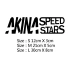 Модные автомобильные наклейки AKINA SPEED STARS, водонепроницаемые, солнцезащитные, светоотражающие, с защитой от УФ-лучей, из ПВХ, 21 см X 5 см