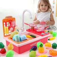 kids kitchen toys simulation electric dishwasher educational toys mini kitchen food pretend play cutting role playing girls toys