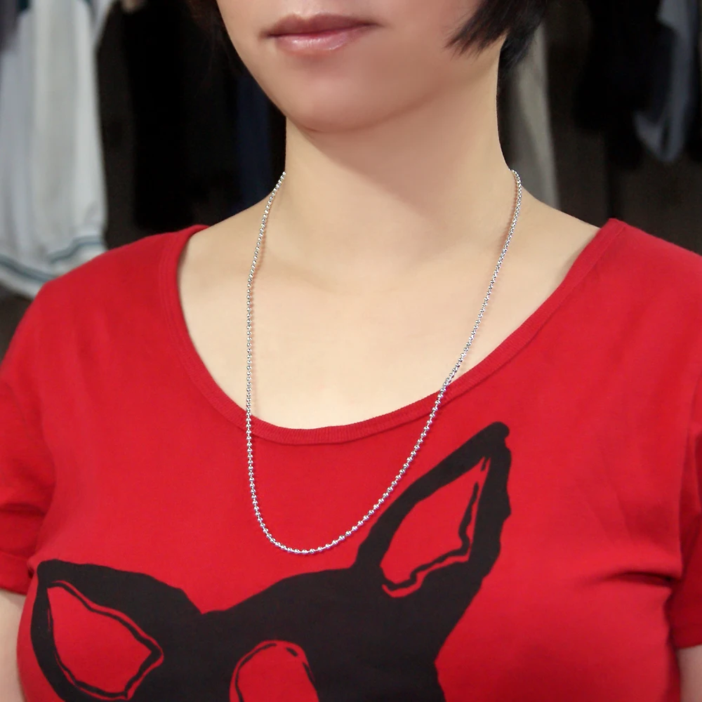 

Детская мода, 100% 925 Серебряное ожерелье м застежками женская подвеска простой дизайн бусы, размер от 18-24 дюймов ювелирные изделия