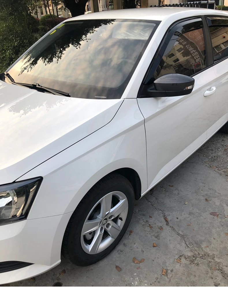 Автомобильная дверь боковое зеркало заднего вида Накладка для Skoda Fabia- зеркало заднего вида крышка корпус автомобиля аксессуары