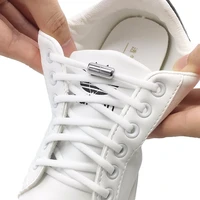 elastic no tie shoelaces semicircle shoe laces for kids and adult sneakers shoelace quick lazy metal lock strings rope round