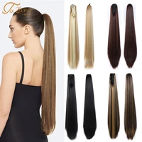 talang long straight ponytail wigs clip in hair tail ponytail hairpins synthetic heat resistant extensions fake hairpiecs