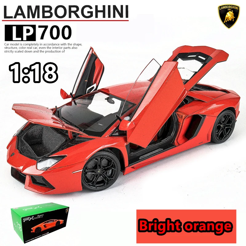 LP700 Welly 1:18 Lamborghini LP700 сплав модель автомобиля Моделирование Украшение автомобиля коллекция подарок игрушка Литье модель игрушка для мальчиков - Цвет: LP700