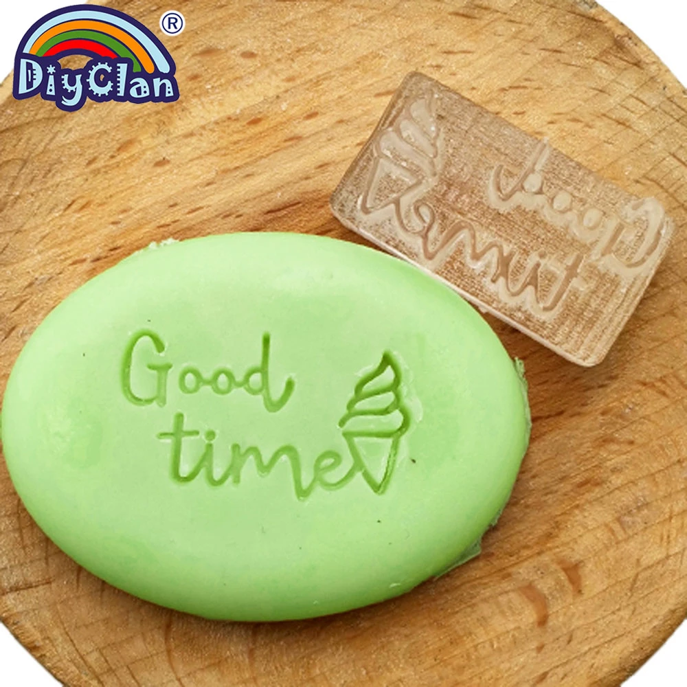 Хорошее время ручной работы мыло штамп плесень Мороженое прозрачный Сделай Сам