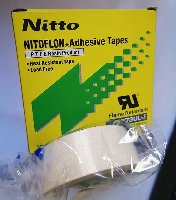 Высокотермостойкая клейкая лента 5 шт. T0.13mm* W19mm* L10m Япония NITTO DENKO лента NITOFLON Водонепроницаемая электрическая лента 973UL - Цвет: Золотой
