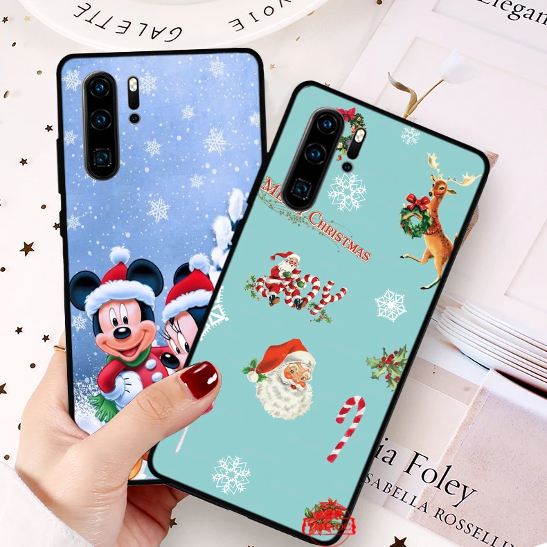 Веселый Рождественский Санта Клаус силиконовый мягкий чехол для Huawei P8 P9 P10 P20 P30 Lite