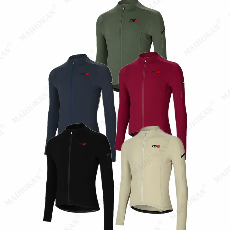 

2021 Korea NSR sports cycling Winter Thermal Fleece jersey Men Mountain Bike jersey Bicycle Shirt long sleeve blouse Top wear