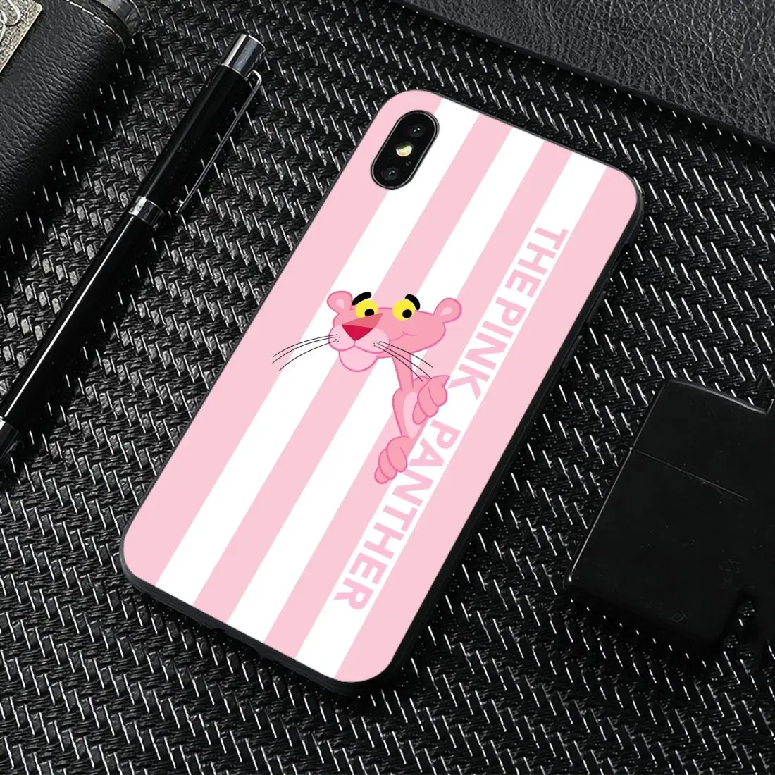 Силиконовый чехол для Samsung Galaxy Note 2 3 4 5 8 9 S2 S3 S4 S5 Mini S6 S7 Edge S8 S9 Plus Kawaii Розовая пантера