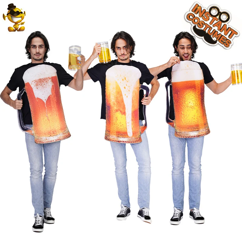 Комбинезон пиво унисекс для взрослых костюм ролевых игр мужчин и женщин забавное