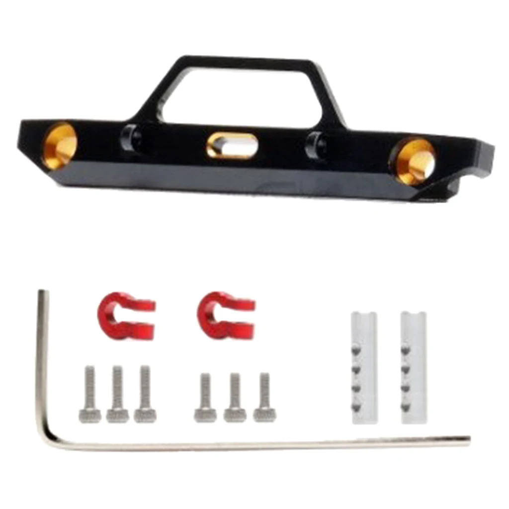 

CNC RC Front Bumper Bull Bar w/ Shackles Fit for Axial SCX24 90081 1/24 RC Crawler Car Spare Parts Accessories