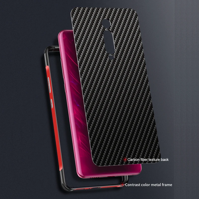 Роскошный Алюминиевый металлический чехол для Xiaomi mi 9 T/Pro/Red mi K20/Pro ультра тонкий жесткий карбоновый элемент задняя крышка чехол красный mi K20
