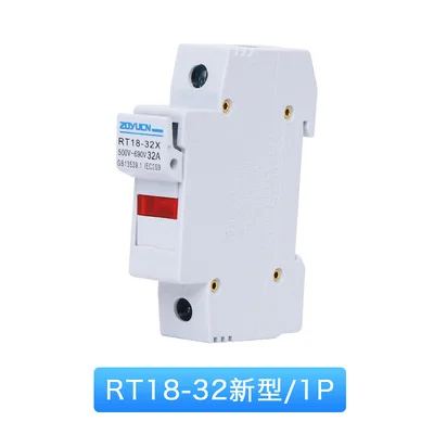 Рельсовый Предохранитель база RT18-32X 1P с светодиодный светильник R015 10*38 предохранитель
