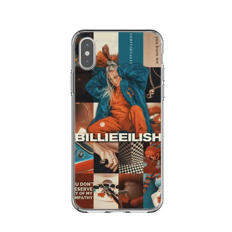 TPU Billie eilish rainbow blohsh, мягкий чехол для телефона с глазами океана, чехол для iPhone 11 Pro Max X 5 5S SE 6 6S Plus 7 8 Plus XS MAX XR - Цвет: TPU