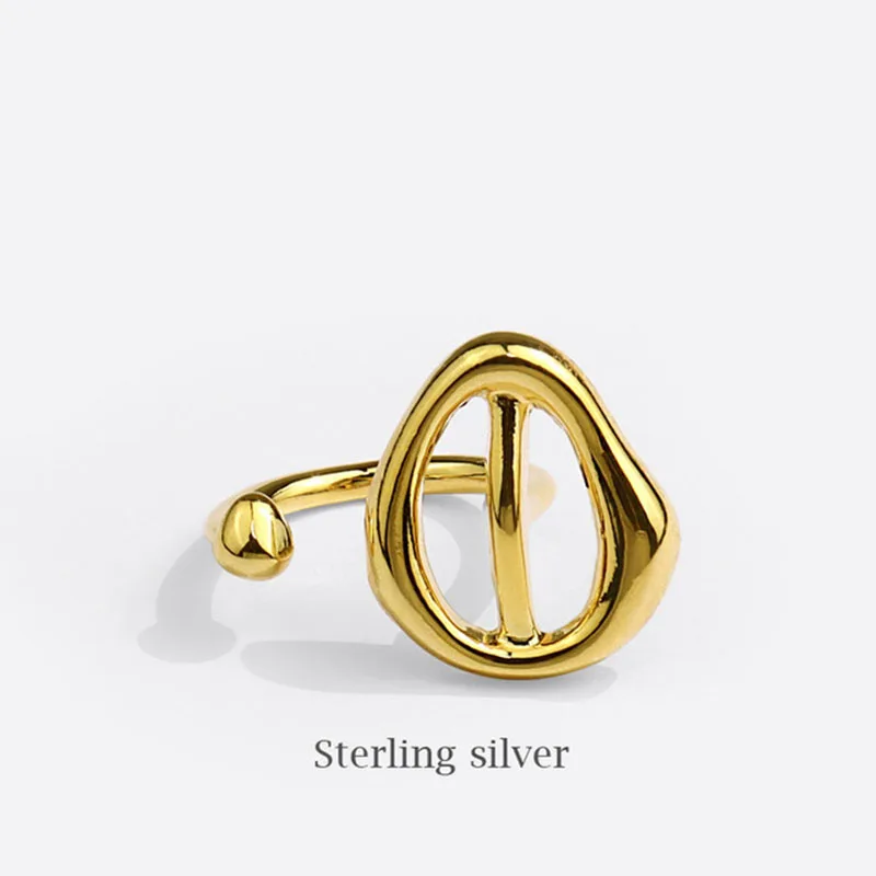 

925 Sterling Silver New Exaggerated Style Creative Personality Cold Wind Wild Adjustable Ring For Women Fine Jewelry Accessories