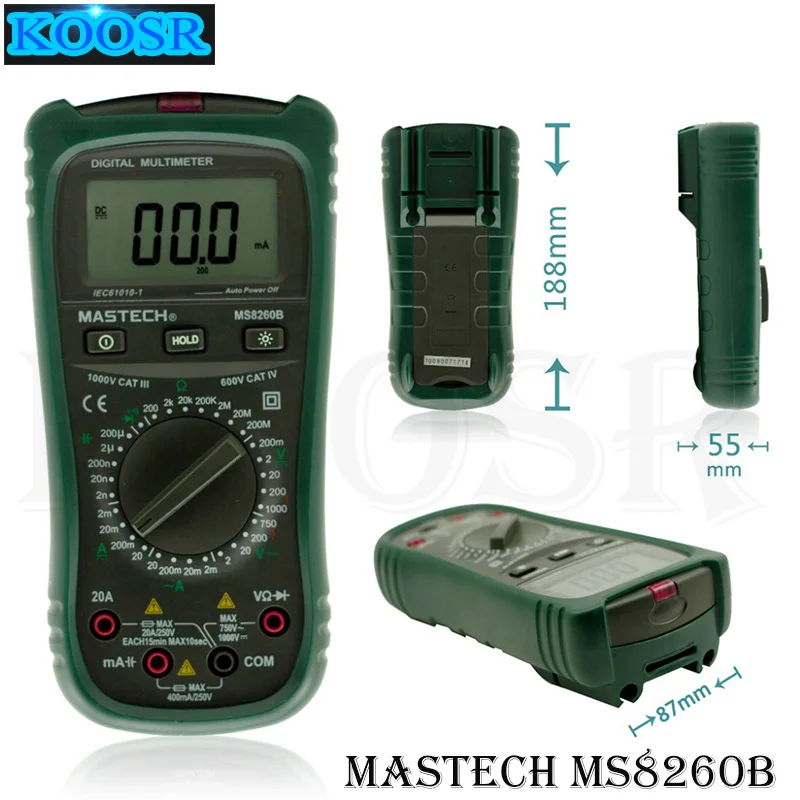 Цифровой Мультиметр Mastech MS8260B вольтметр тестер Электрический LCR Бесконтактный