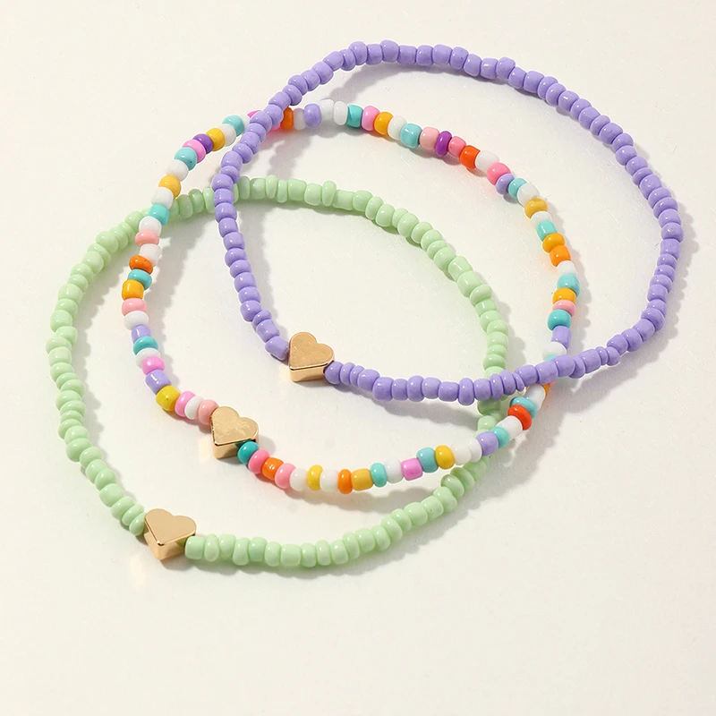 

Boho Handmade Beads Multilayered Ankle Bracelets Colorful Women Anklets Moon and Star Pendant Anklet Beaded Bracelet