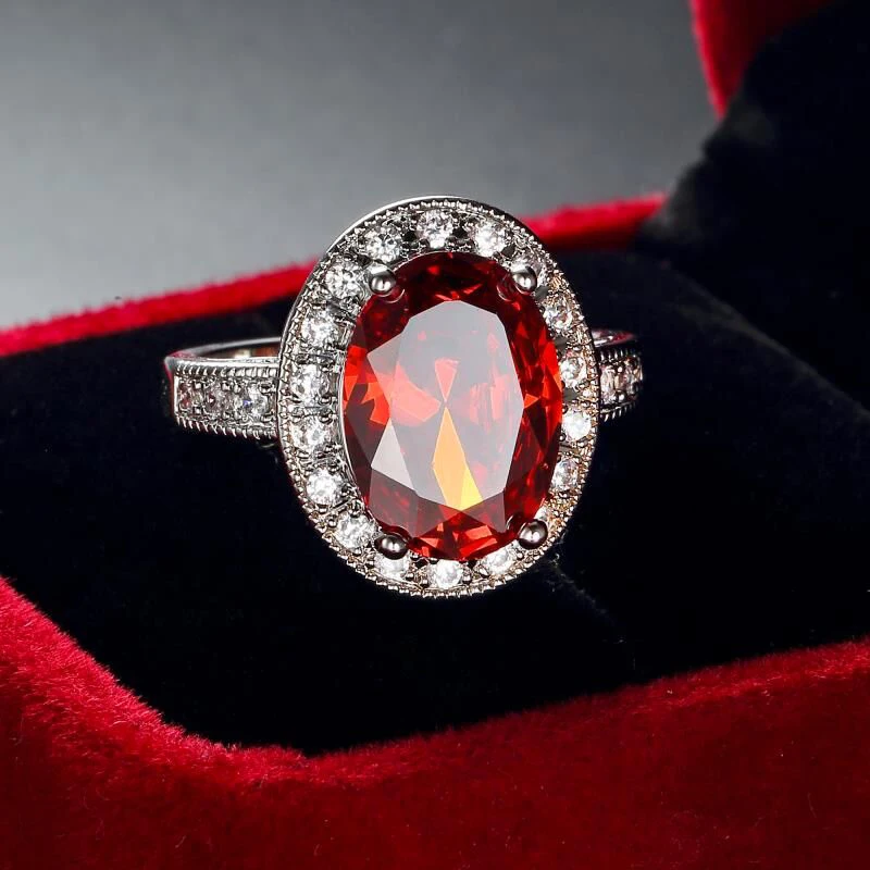 

Zircon Ring Red Indian jewelry Gemstone ring stainless steel Vintage natural ruby ring Luxury jewelry Men's accessories