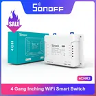 Itead Sonoff 4CH4CH PRO R3 Интеллектуальный переключатель Wi-Fi 4 Gang Wifi светильник выключатель Smart Home приложение пульт дистанционного управления реле работает с Alexa Google Home