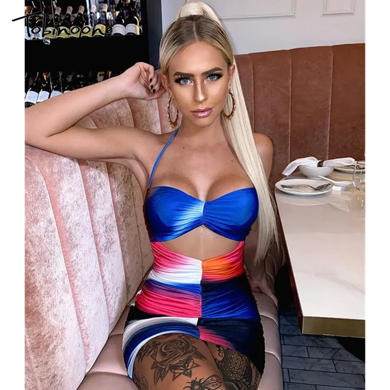 Женское облегающее мини платье без рукавов с открытыми плечами|Женские платья| |