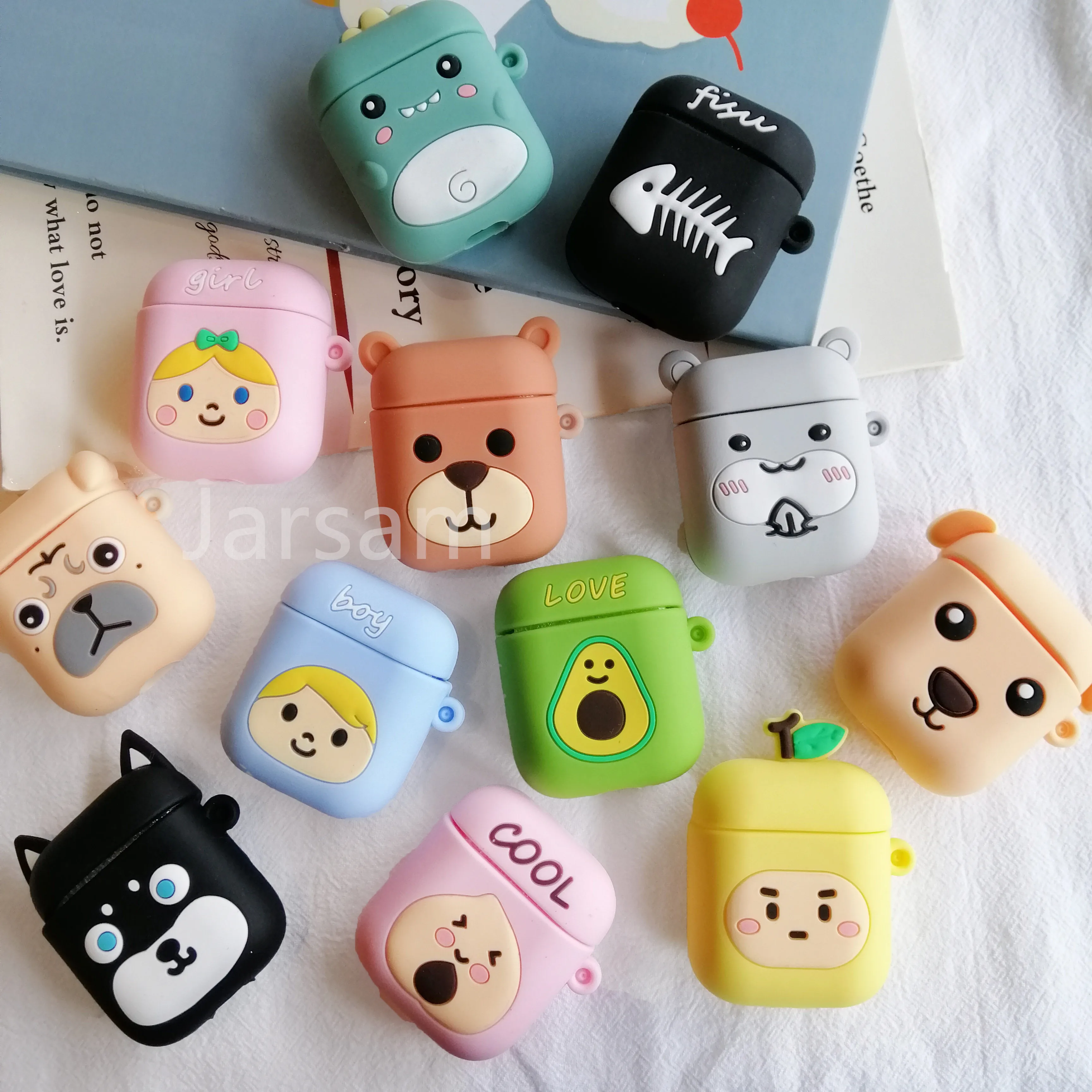 

Soft Wireless Case For Apple Airpods Earphone Silicone Headphones Cases For Airpods 2 Protective cute Cover