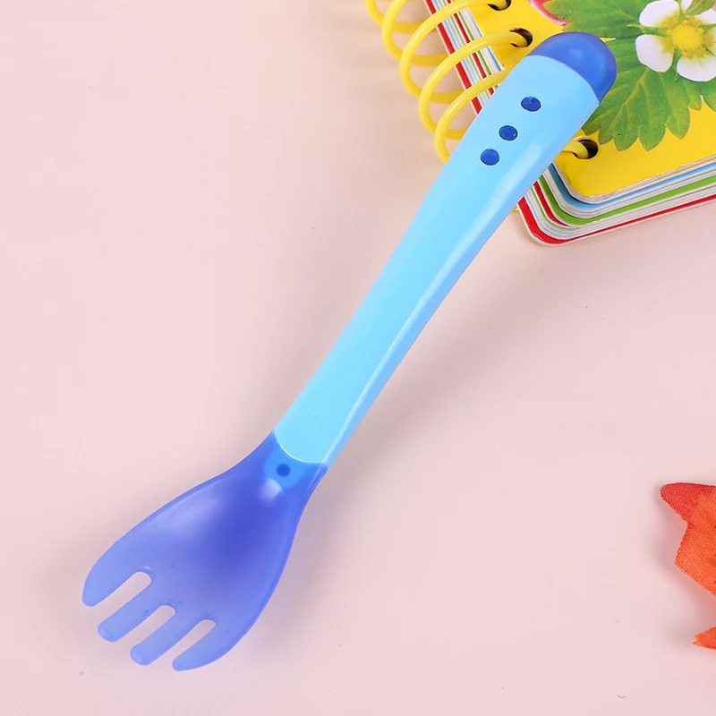 

New Baby Safety Temperature Soft Silicone Spoon Temperature Sensing Spoons Children Food Baby Feeding Tools For Kids Boys Girls
