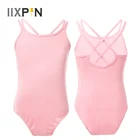 Детский гимнастический купальник для девочек, Купальник для балета, балерины, балетное платье на бретелях, балетное платье для девочек