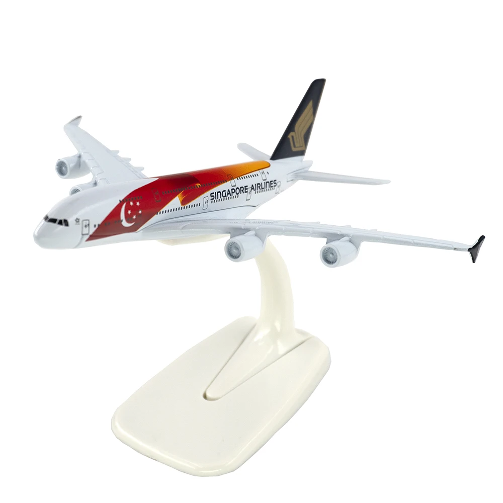 

1/400 Scale Aircraft Airbus A380 Singapore Airlines 16cm Alloy Plane Model Toys Children Gift for Collection Decoration
