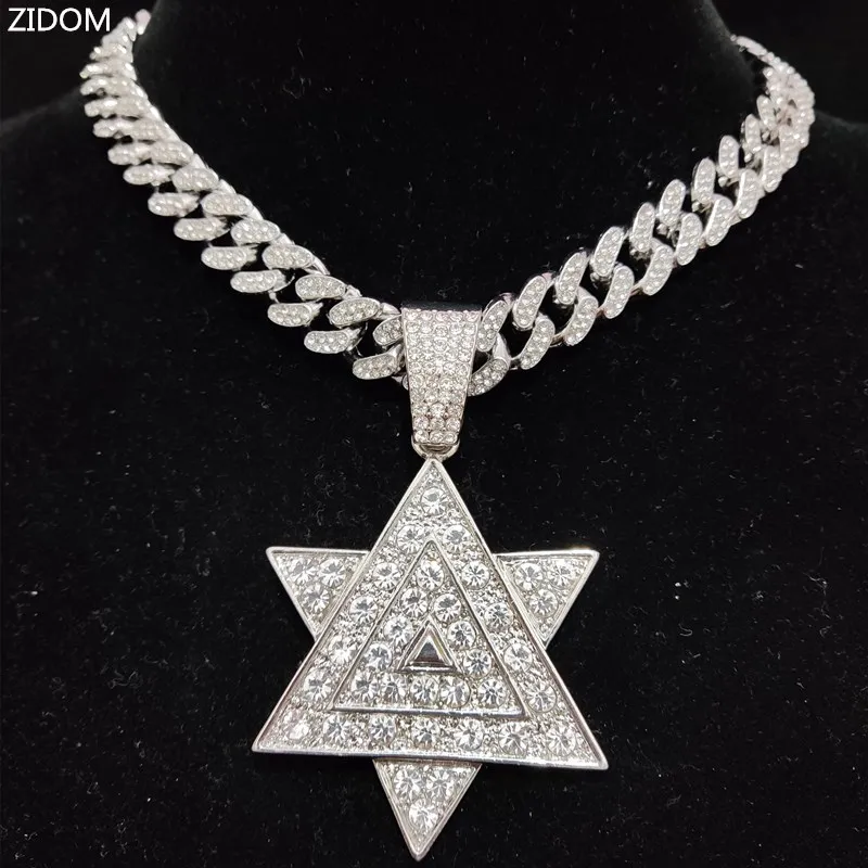 Ожерелье с подвеской в виде гексаграммы для мужчин и женщин украшение стиле