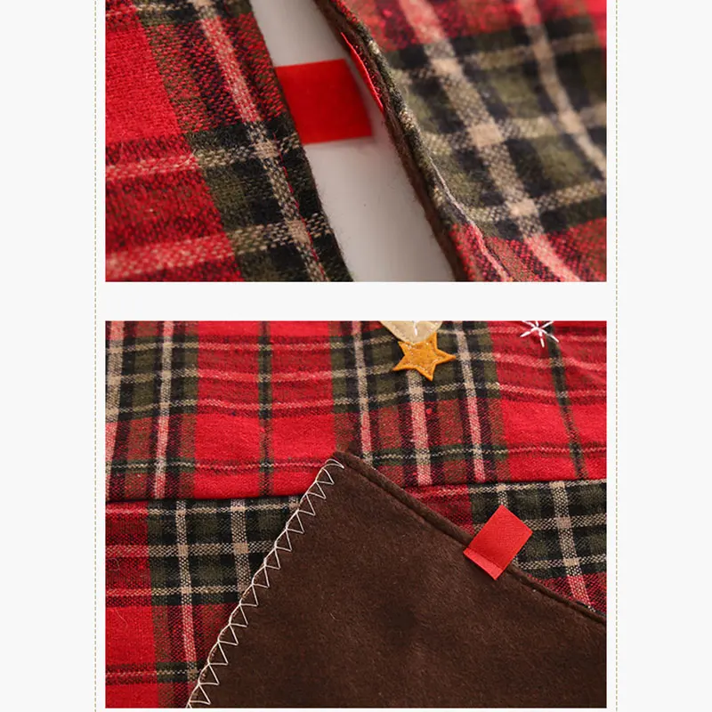 Юбка для рождественской елки в красную клетку украшения рождественские дома