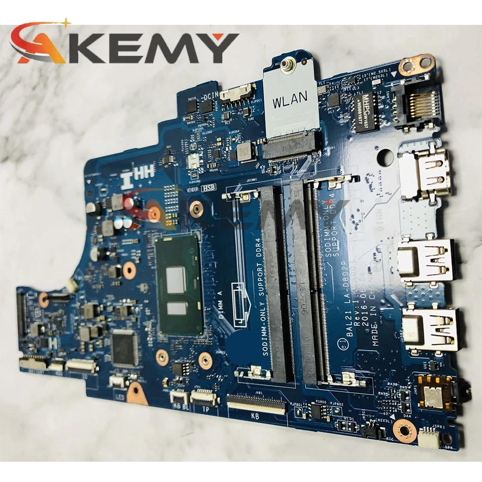 Для DELL Inspiron 5567 5767 Core Pentium 4415U Материнская плата ноутбука CN-0KY6H5 0KY6H5 BAL21 LA-D802P