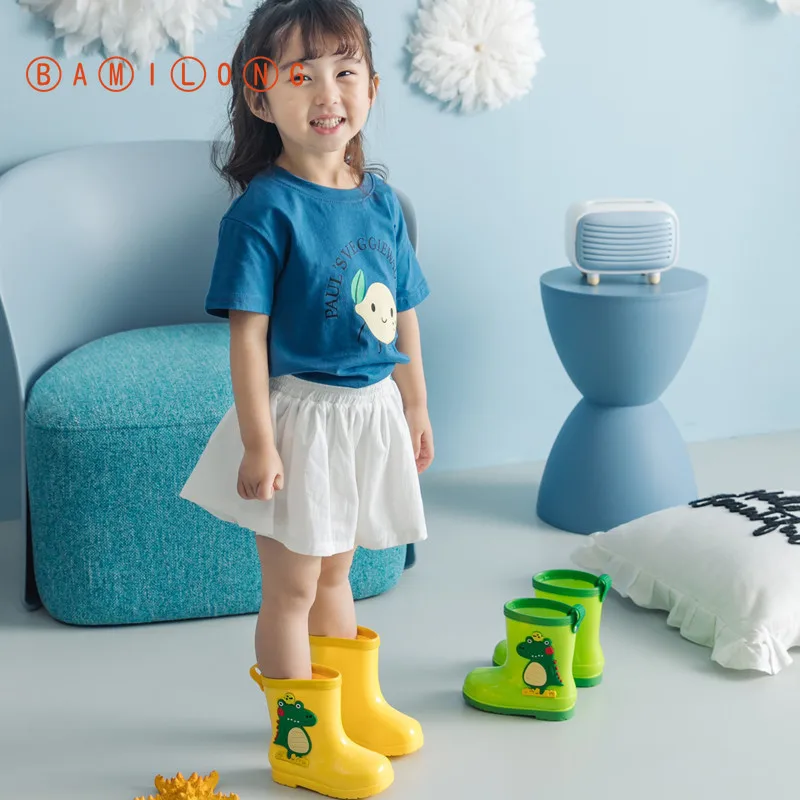 Ботинки детские непромокаемые из ПВХ с мультяшным рисунком Y223 |
