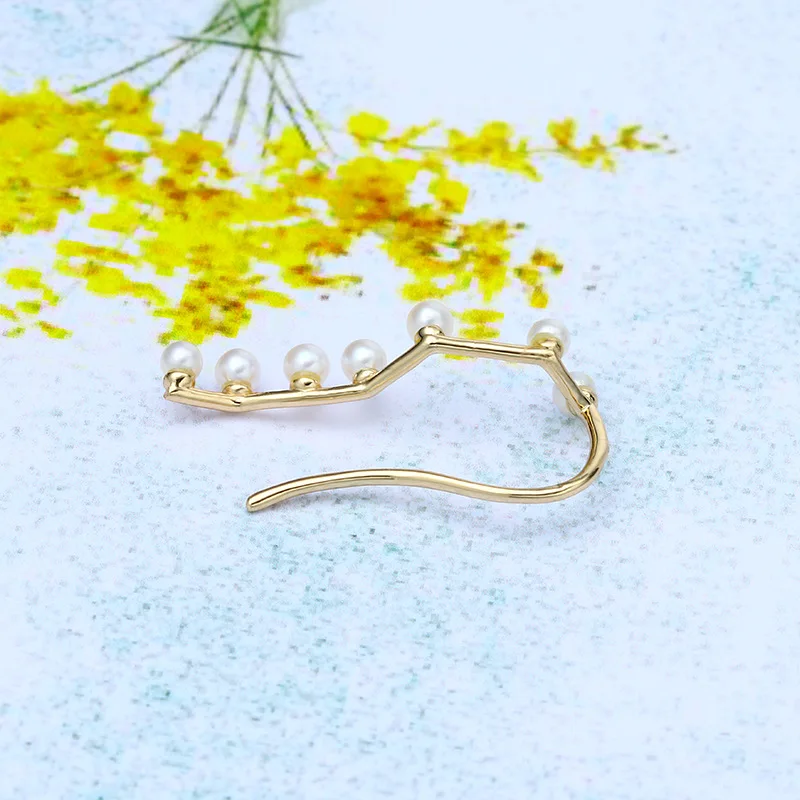 Женские серьги-клипсы с натуральным жемчугом | Украшения и аксессуары