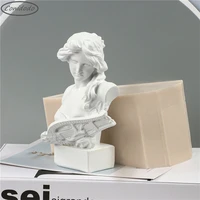 3d greek goddess lady holde violin candle silicone mold home office decoration tool plaster clay handmade ornaments accessories