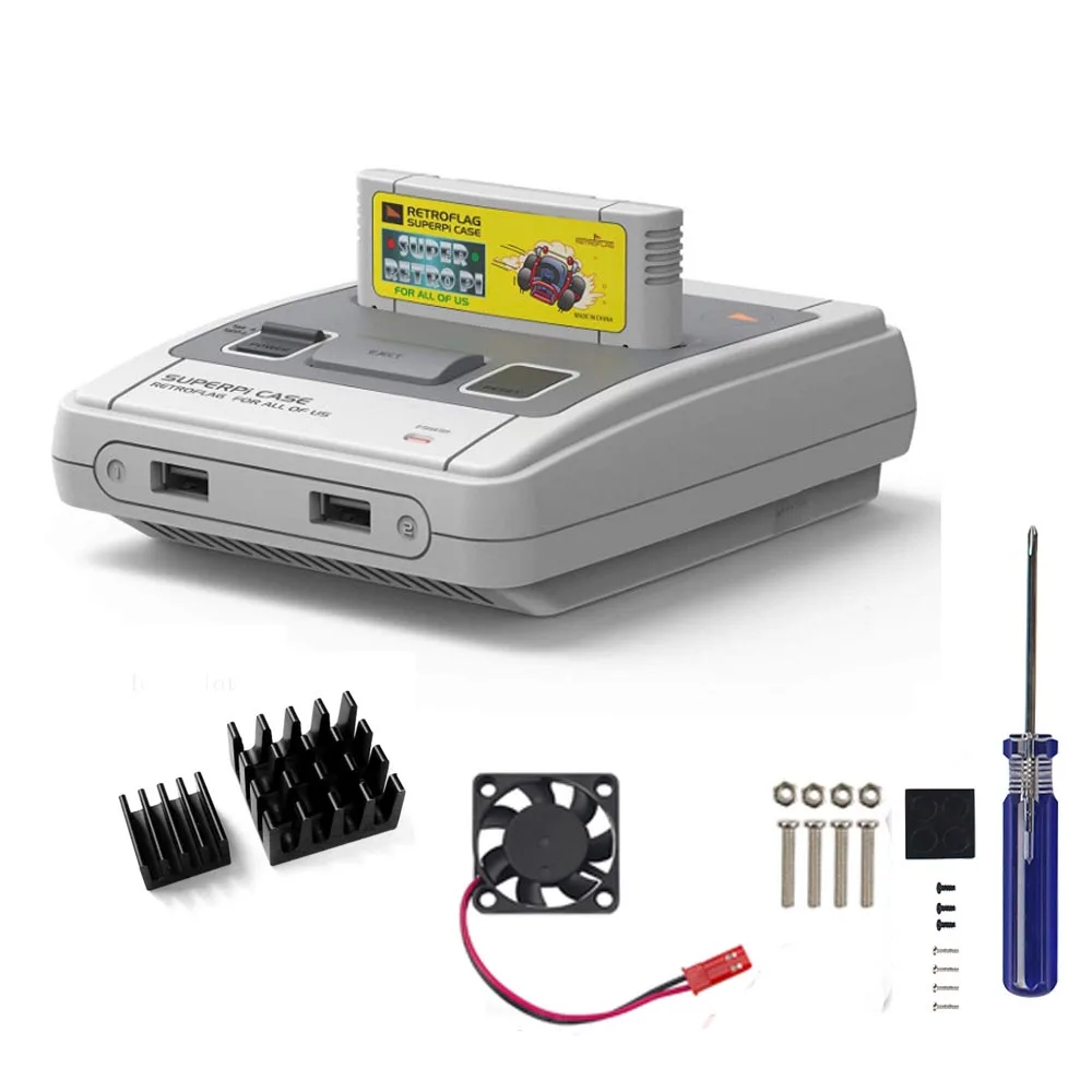 Retroflag SUPERPi чехол-J NESPi чехол для Raspberry Pi 3B Plus(3B+)/3B - Цвет: Bundle 2