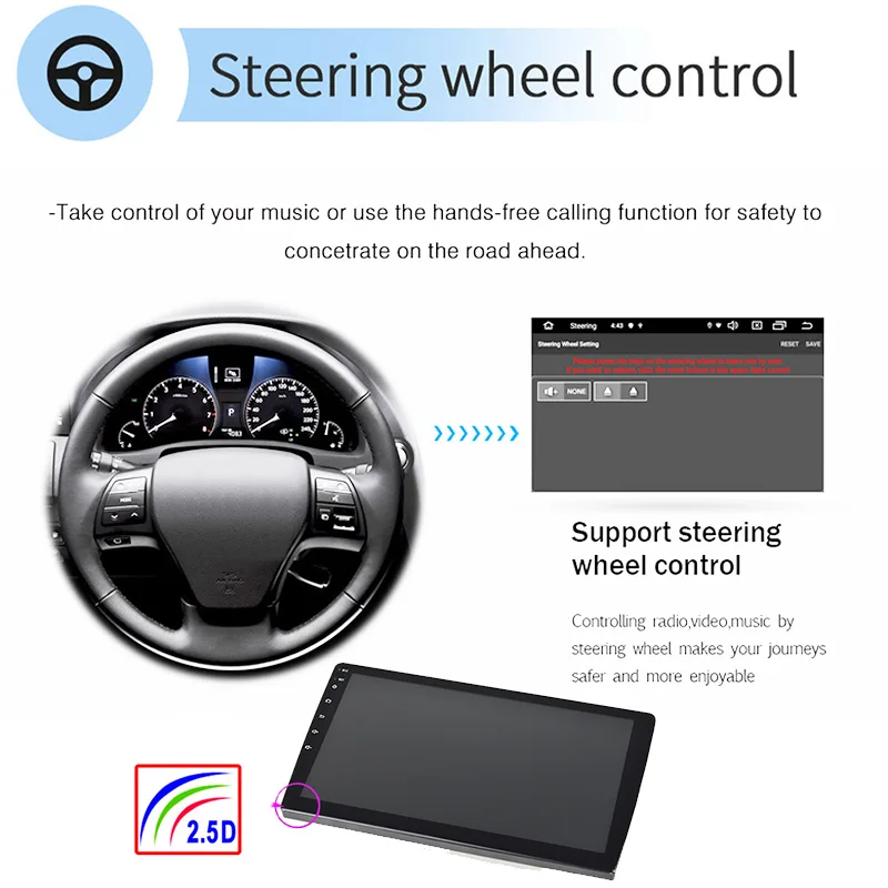 Автомагнитола 2 ГБ + 32 2din Android 8 1 RDS для 9/10 дюймов универсальный со сменным dvd