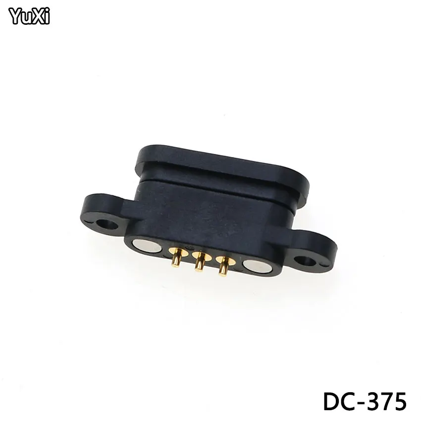 

2Pair Spring Loaded Magnetic Pogo Pin 3 Pins 2.3 mm Pitch Vertical Single Row Through Holes Solder Male Female Probe Contact