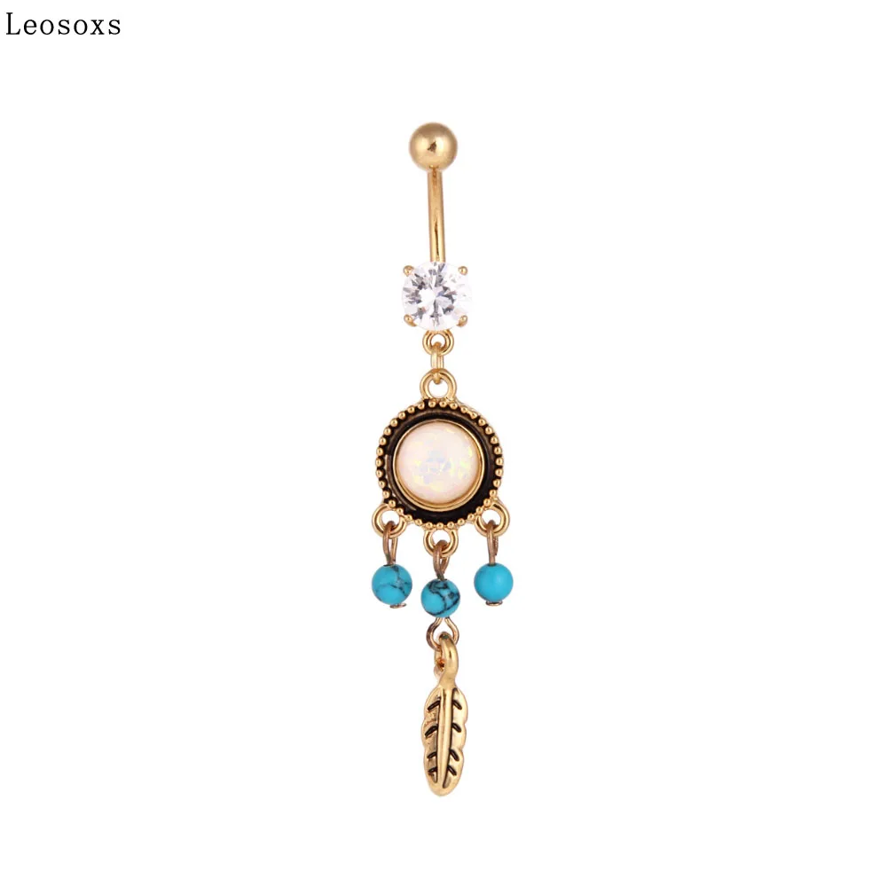 

Leosoxs 1 Pcs New Bohemian Style Tassel Belly Button Ring Belly Button Nail Belly Button Piercing Jewelry
