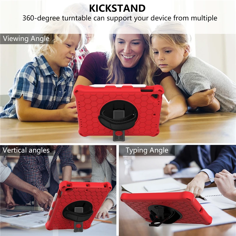 

Kids Stand Cover For Apple Ipad Air 2 6th Generation Air2 6 A1566 A1567 Handle Shoulder Strap EVA Shockproof Tablet Case Coque