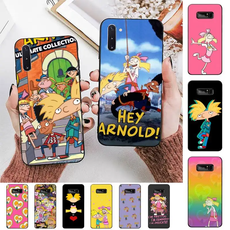 

FHNBLJ Hey Arnold Phone Case for Samsung Note 3 4 5 7 8 9 10 20 pro lite ultra for Oppo A9 2020